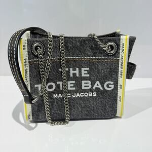 Marc Jacobs The Denim Chain Crossbody Tote Bag - Black Wash 2F4HCR016H05